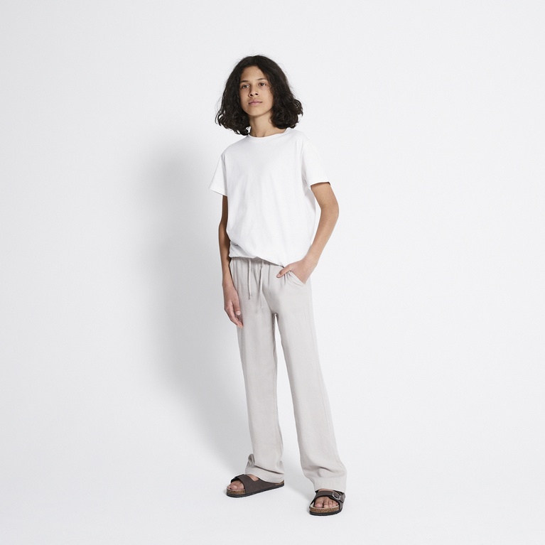 Linen blend pants "Roxy star" Light Beige
